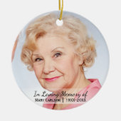 思い出パーソナライズされたを愛して記念撮影 セラミックオーナメント (正面)