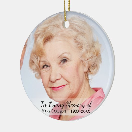 思い出パーソナライズされたを愛して記念撮影 セラミックオーナメント (左)