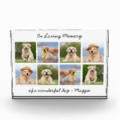 思い出パーソナライズされたを愛するペットの記念碑 フォトブロック (正面)