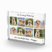 思い出パーソナライズされたを愛するペットの記念碑 フォトブロック (右)