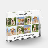 思い出パーソナライズされたを愛するペットの記念碑 フォトブロック (左)