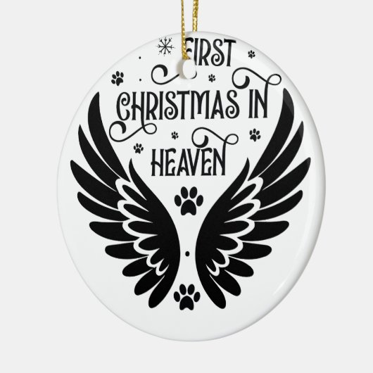 思い出パーソナライズされたを愛する犬の追悼碑 セラミックオーナメント (左)