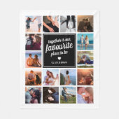 思い出パーソナライズされた写真コラージュ フリースブランケット (正面)