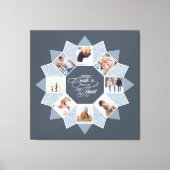 思い出フォトコラージュダスティブルーID1016 キャンバスプリント (正面)