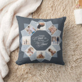 思い出フォトコラージュダスティブルーID1016 クッション (ブランケット)