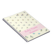 思い出ブックベビーガールピンクテーマ追加の名前 ノートブック (右側)