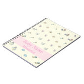 思い出ブックベビーガールピンクテーマ追加の名前 ノートブック (左側)