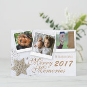 思い出メリーの3家族写真の雪素朴片 シーズンカード (スタンド正面)