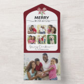 思い出メリーの7枚の写真すべてを1枚のクリスマスカードに オールインワン招待状 (内側)