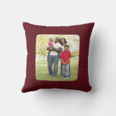 思い出メリー写真コラージュのクリスマスボウ クッション (裏面)