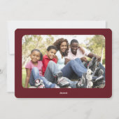 思い出メリー写真コラージュ弓クリスマス シーズンカード (裏面)