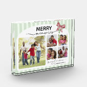 思い出メリー写真コラージュ弓クリスマス フォトブロック (左)