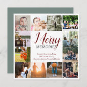 思い出メリー12写真テンプレートクリスマス シーズンカード (正面/裏面)