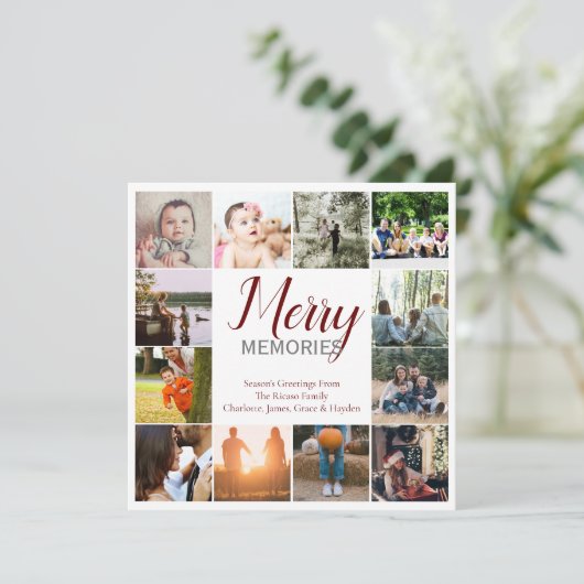 思い出メリー12写真テンプレートクリスマス シーズンカード (スタンド正面)