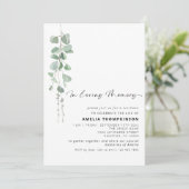 思い出モダンにユーカリの葬儀 招待状 (スタンド正面)