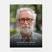 思い出モダンに包まれた葬儀写真 アクリルサイン (正面)