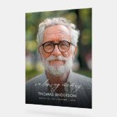 思い出モダンに包まれた葬儀写真 アクリルサイン (傾斜)