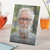 思い出モダンに包まれた葬儀写真 台座サイン (インサイチュ)