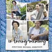 思い出モダンに残された記念写真コラージュ フリースブランケット