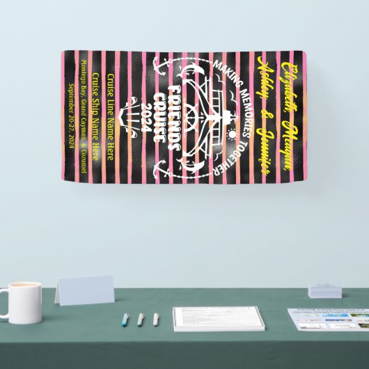 思い出モダンを一緒に友達クルーズへ 横断幕 (トレードショー)