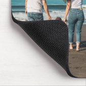 思い出モダンを作成する家族の写真パーソナライズされた マウスパッド (コーナー)