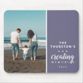 思い出モダンを作成する家族の写真パーソナライズされた マウスパッド (正面)