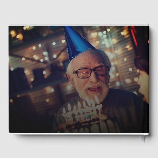 思い出モダンを愛して2写真の葬儀 ゲストブック (裏面)