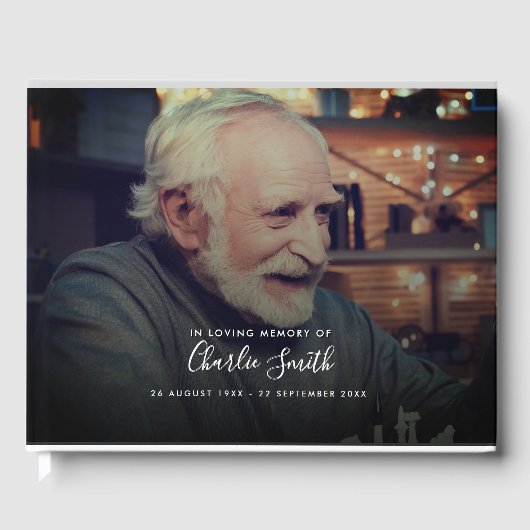 思い出モダンを愛して2写真の葬儀 ゲストブック (正面)