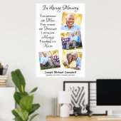 思い出モダンを愛して4写真葬儀記念 ポスター (ホームオフィス)