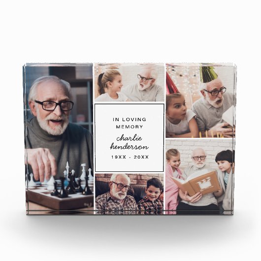 思い出モダンを愛して5写真記念の記念の記念品 フォトブロック (正面)