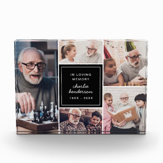 思い出モダンを愛して5写真記念の記念の記念品 フォトブロック (正面)