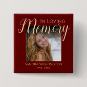 思い出モダンを愛して |フォトメモリアルボタン 缶バッジ (正面)