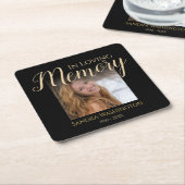 思い出モダンを愛して |フォトメモリアル スクエアペーパーコースター (アングル)