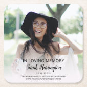 思い出モダンを愛して |フォトメモリアル スクエアペーパーコースター (正面)