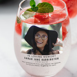 思い出モダンを愛して |フォトメモリアル ステムなしワイングラス