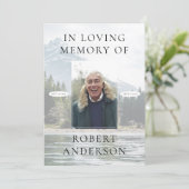 思い出モダンを愛する葬儀プログラムで カード (スタンド正面)