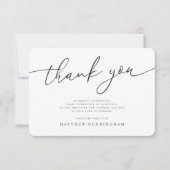 思い出モダンを愛すシンプルるメモリアルのミニマル主義者 サンキューカード (正面)