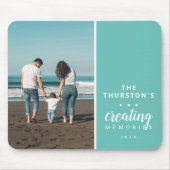 思い出モダンを生み出すカスタムフォトファミリー マウスパッド (正面)