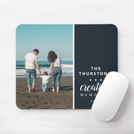 思い出モダンを生み出す家族の写真 マウスパッド (マウス)