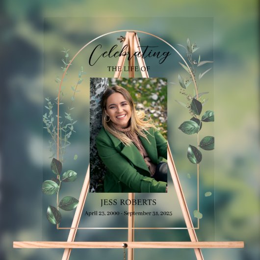 思い出祝に残された葬式の人生 アクリルサイン (ニュートラル)