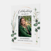 思い出祝に残された葬式の人生 アクリルサイン (傾斜)