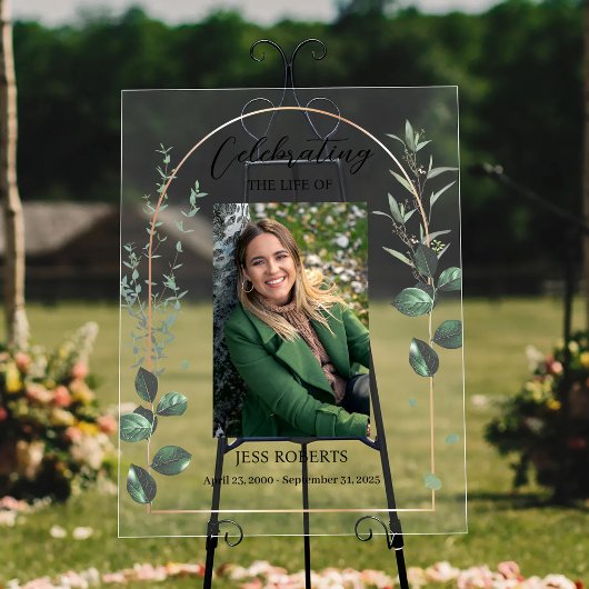 思い出祝に残された葬式の人生 アクリルサイン