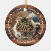 思い出素朴を愛しユニークてPhoto Pet Memorial セラミックオーナメント (正面)