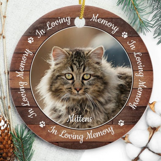 思い出素朴を愛しユニークてPhoto Pet Memorial セラミックオーナメント
