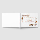 思い出素朴を愛する葬儀のテラコッタフローラ ゲストブック (全面)