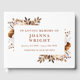 思い出素朴を愛する葬儀のテラコッタフローラ ゲストブック