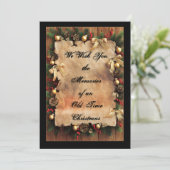 思い出素朴旧タイムクリスマスホリデーカード シーズンカード (スタンド正面)