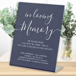 思い出結婚を愛する海軍のメモリアル・ブルー 台座サイン