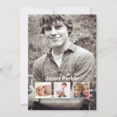 思い出4写真卒業発表 招待状 (正面)