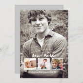 思い出4写真卒業発表 招待状 (正面/裏面)